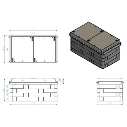 Schacht ULTIMA 1600x800x800 Betondeckel