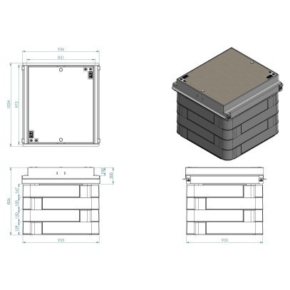 Schacht ULTIMA 800x800x800 Betondeckel