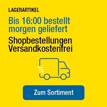 Lagerartikel bis 16:00 Uhr bestellt, morgen geliefert. Shopbestellungen Versandkostenfrei